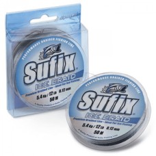 Леска Sufix Ice Braid Steel Gray 50м, 0,06мм