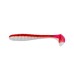 Виброхвост Helios Catcher 3,55"/9 см Red & White 5шт. (HS-2-003)