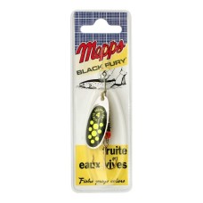 Блесна вращающаяся Mepps Black Fury №4, 8гр, цвет (Silver/Chartreuse) серебро/зеленовато-желтые точки