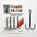 Крючок двойной Fanatik FD-1140 №4 (4 шт)