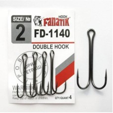 Крючок двойной Fanatik FD-1140 №2 (4 шт)