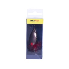 Блесна вращающаяся MADFISH Aglia №4, 9гр, цвет (Copper-red-dot)