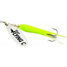 Блесна вращающаяся Mepps AGLIA FLYING C, 25g №3 SILVER/Chartreuse