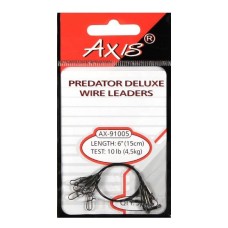 Поводок AXIS металлический 1х7, 20Lbx9 23см, застежка "Duolock" (5шт)