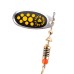 Блесна вращающаяся Mepps Black Fury №4, 8гр, цвет (Silver/Yellow) серебро/желтые точки
