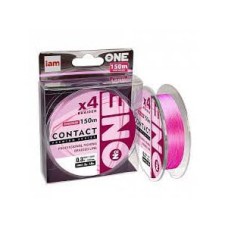 Плетеная леска №ONE CONTACT Х4-150 (pink) 0.6PE
