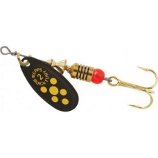 Блесна вращающаяся Mepps Black Fury №2, 4,5гр, цвет (Black/Yellow) черный/желтые точки