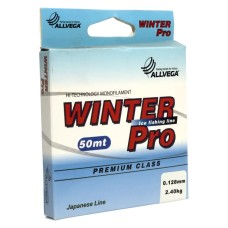 Леска ALLVEGA поводковая «Winter Pro» 50m 0.128mm (2.4кг) прозрачная (WPRO50128)
