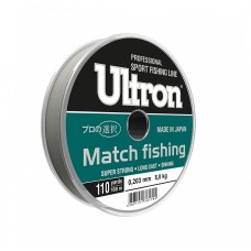 Леска монофиламентная Ultron Match fishing 0,203мм/100м 5,0кг прозрачная тонущая