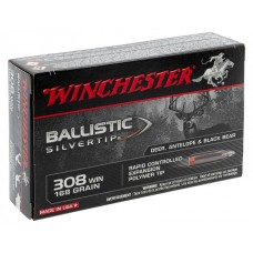 Патрон нарезной WINCHESTER калибр 308WIN Ballistic Silver Tip 10,89 гр. 168 grn. (в пачке 20 шт.)