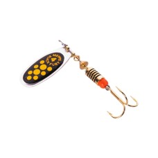 Блесна вращающаяся Mepps Black Fury №4, 8гр, цвет (Silver/Yellow) серебро/желтые точки