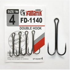 Крючок двойной Fanatik FD-1140 №4 (4 шт)