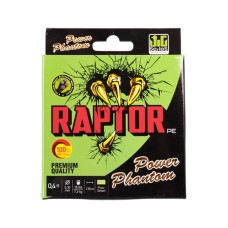 Шнур Power Phantom Raptor PE, 135м, зеленый fluo #0,4, 0,1мм, 7,3кг