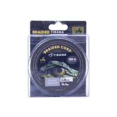 Шнур плетеный Tirana X4 PE 150м, d0,28 (green)