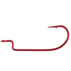 Крючок OWNER офсетный Worm Widegap №4/0Red