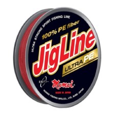 Плетеный шнур Momoi 4-х прядный JigLine Ultra PE 0,14мм/100м, 10,0кг, красный