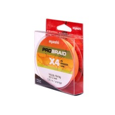 Плетеный шнур Ayashi PRO BRAID-X4 (orange) d-0,18mm
