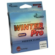 Леска ALLVEGA поводковая «Winter Pro» 50m 0.085mm (0.98кг) прозрачная (WPRO5085)