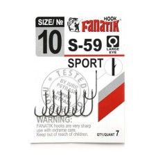 Крючок одинарный Fanatik S-59 SPORT №10 (7 шт)