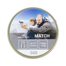 Пуля пневматическая Borner " Match",  4,5 (500 шт.) 0,60гр. (30 шт в коробке)