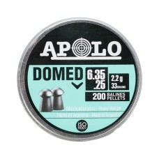 Пуля пневматическая APOLO "Domed", для винтовки, 6.35 2.2 гр. (200 шт.)