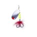 Блесна вращающаяся MADFISH Aglia №4, 9гр, цвет (Silver-red-dot)
