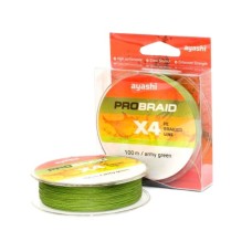 Плетенный шнур Ayashi PRO BRAID-X4 (army green) d-0,23mm (100м)