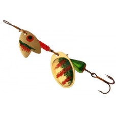 Блесна вращающаяся Mepps TANDEM TROUT, 1, Gold/Green/Orange
