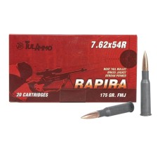 Патрон нарезной УПЗ (ТПЗ) 7,62х54R "Rapira" FMJ 175gr/11,3г. лат/гильза ст. (20шт.)