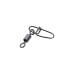 Вертлюги с застежкой metsui ROLLING SWIVEL WITH CROSSLOCK SNAP цвет black, размер № 6, в уп. 12 шт.