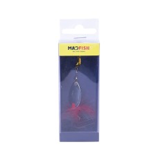 Блесна вращающаяся MADFISH Aglia №2, 4,5гр, цвет (Silver-red-dot)
