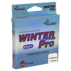 Леска ALLVEGA поводковая «Winter Pro» 50m 0.097mm (1.31кг) прозрачная (WPRO5097)