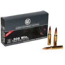Патрон нарезной RWS калибр 308 WIN DN Target Elit 10,0 гр. (в пачке 20 шт.)