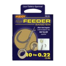 !!!Крючок с поводком MIDDY Feeder Band Em Tied Hooks (10 to 0.22)