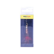 Блесна вращающаяся MADFISH Aglia Long №2, 7гр, цвет (Copper-red-dot)