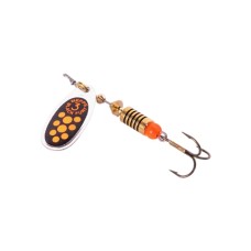 Блесна вращающаяся Mepps Black Fury №3, 6,5гр, цвет (Silver/Orange) серебро/оранжевые точки