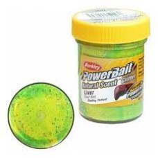 Паста форелевая "Berkley" NATURAL SCENT TROUT BAIT 50gr LIVER-FLUO GREEN YELLOW (зел/жел. с блеском)