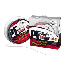 Шнур Power Phantom 8x, PE Spider, 135м, темно-серый #0,6, 0,13мм, 10,4кг