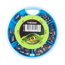 Набор грузил Tirana №1 (2гр, 1.5гр, 1.2гр, 0.8гр, 0.6гр, 0.3гр) вес 98гр