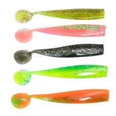 Виброхвост MADFISH FLATBACK SHAD 110мм, 8.1г, (5 шт. уп.) цвет Mix