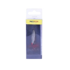 Блесна вращающаяся MADFISH Aglia Long №1, 6гр, цвет (Silver-red-dot)