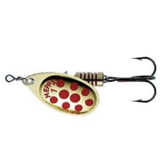 Блесна вращающаяся Mepps AGLIA PTS, 1, Gold/Red dots