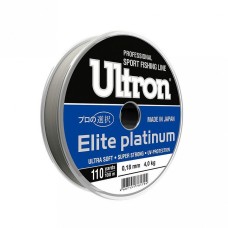 Леска монофиламентная ULTRON Elite Platinum 0,40мм/100м 16,0кг серебр.
