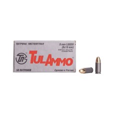 Патрон нарезной пистолетный ТПЗ Luger 9х19 FMJ 6,16г (95gr) ст. гильза (пачка 50шт)(коробка 1000шт)