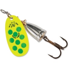 Блесна вращающаяся Blue Fox Vibrax Hot Pepper №6, 18гр, цвет (FYGR) желтый/зеленый