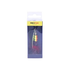 Блесна вращающаяся MADFISH Aglia Long №3, 11,5гр, цвет (Rainbow)