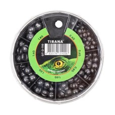 Набор грузил Tirana №2 (0.4гр, 0.6гр, 0.8гр, 1гр, 1.2гр, 1.4гр, 1.8гр) вес 110гр