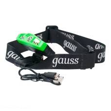 Фонарь налобный Gauss модель GFL406 5W 180lm Li-ion 500mAh LED 1/12/72