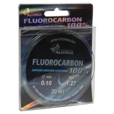 Леска ALLVEGA "FX FLUOROCARBON 100%" 0.10мм (30м) (1,27кг) (LFX3010)