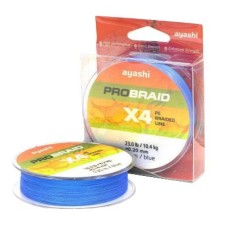 Плетеный шнур Ayashi PRO BRAID-X4 (blue) d-0,18mm